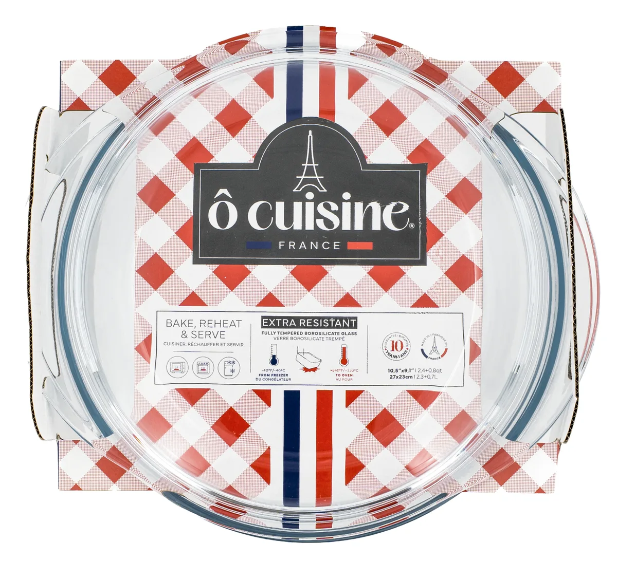 Каструля O Cuisine боросилікатне скло 27х23 см 3,1 л з кришкою