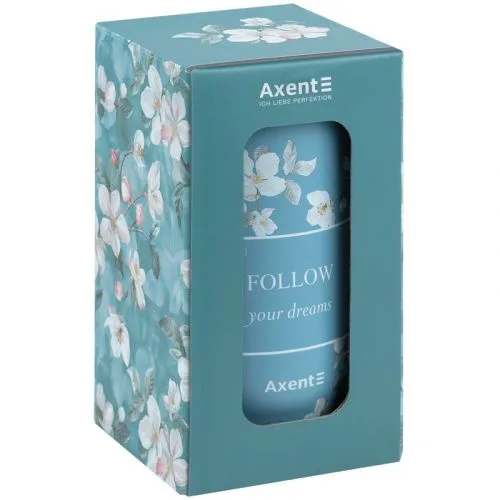 Термокухоль 350 мл AXENT Gentle Blossom нержавіюча сталь для гарячих напоїв термос для чаю.