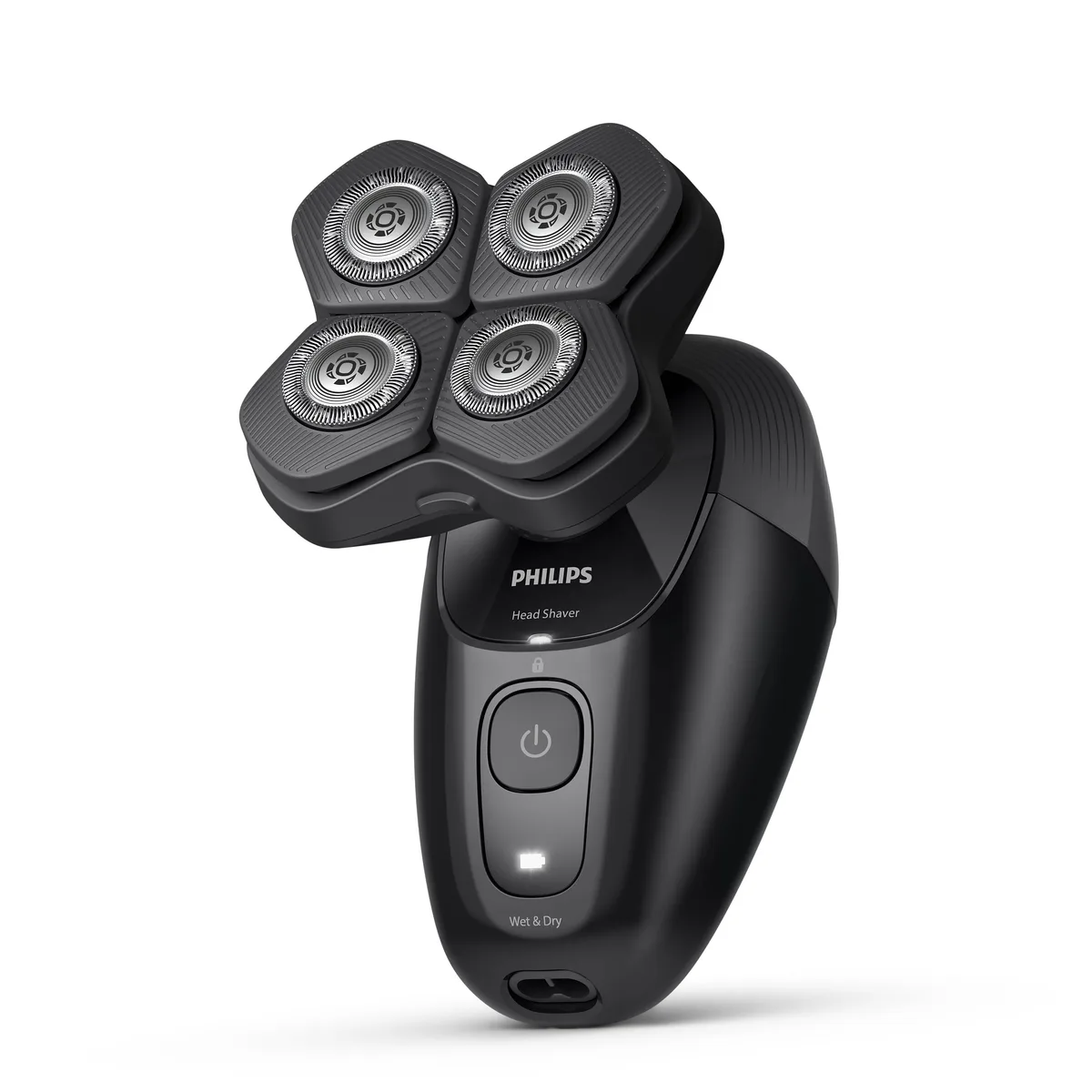 Електрична бритва для голови Philips Pro Series 5000, роторна, з 4 бритвяними головками, Li-Ion, для сухого та вологого гоління, ч