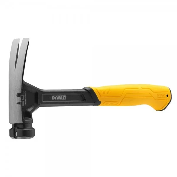 Столярний молоток DeWALT RIP-CLAW 567г 35.5см з металевим гумовим руків'ям та прямим цвяходером.