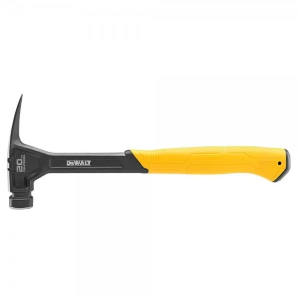 Столярний молоток DeWALT RIP-CLAW 567г 35.5см з металевим гумовим руків'ям та прямим цвяходером.