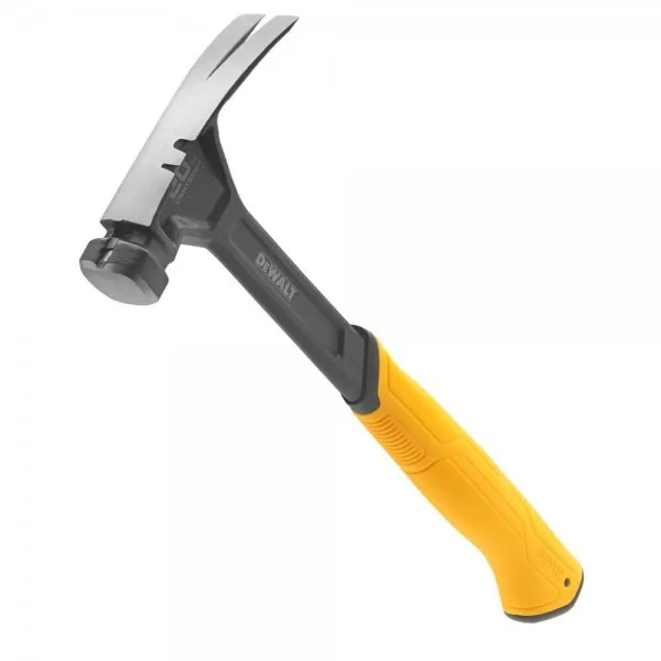 Столярний молоток DeWALT RIP-CLAW 567г 35.5см з металевим гумовим руків'ям та прямим цвяходером.
