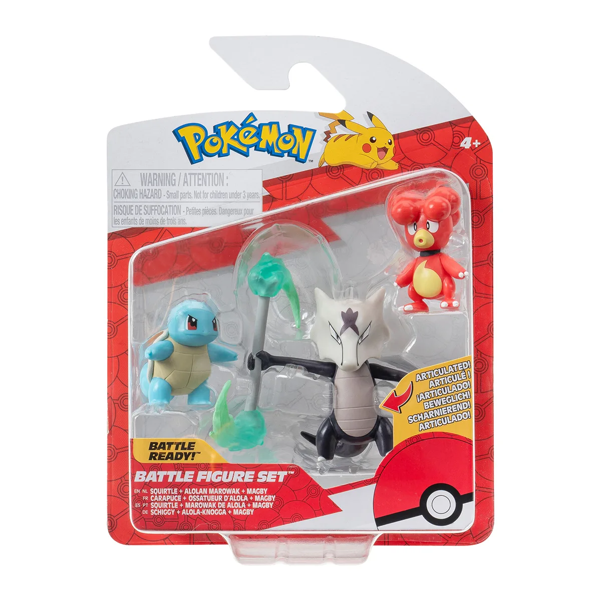 Набір ігрових фігурок Pokemon полімер 7,6 см 3 шт