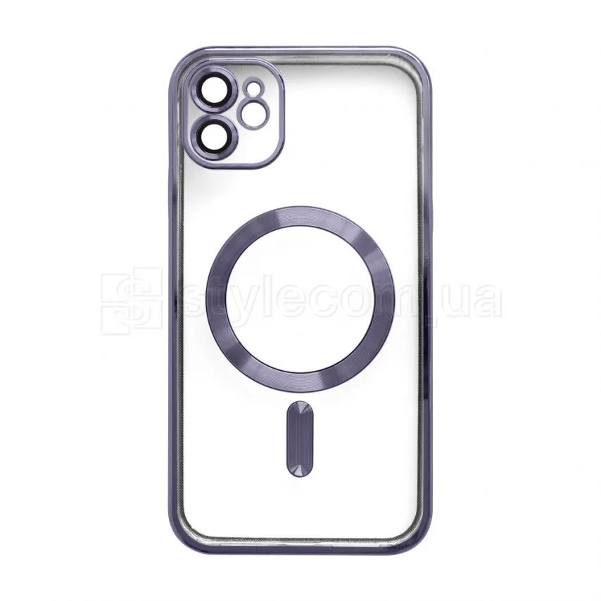 Чохол MagSafe для iPhone 11 пластик силікон фіолетовий