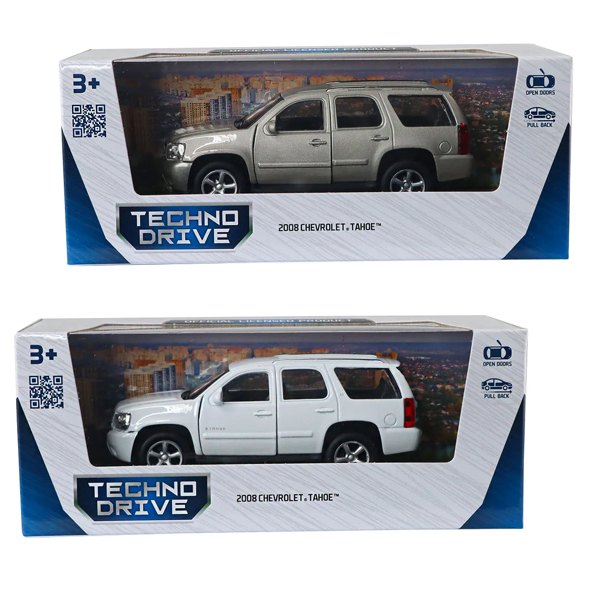 Автомодель TechnoDrive метал 11,5х5х4,5 см біла сірого кольору