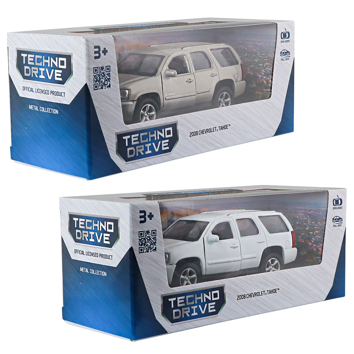 Автомодель TechnoDrive метал 11,5х5х4,5 см біла сірого кольору