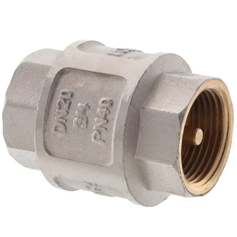 Клапан зворотний KR.172.N 3/4" латунь нікельований сталевий