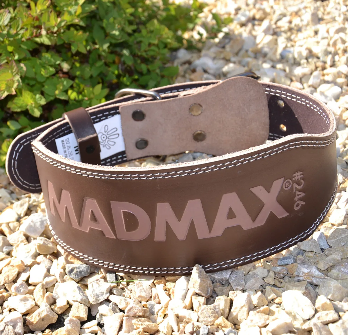 Пояс для важкої атлетики MadMax шкіряний L коричневий