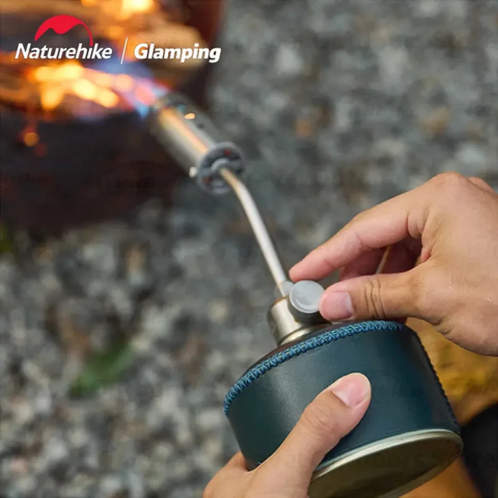 Чохол для газового балону 450 г Naturehike шкіра 11x12,5 см темно-синій