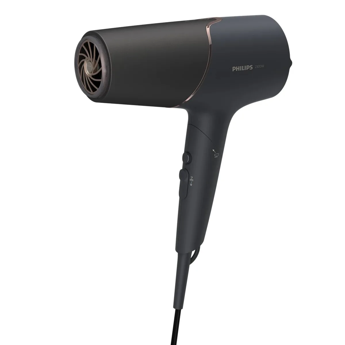 Фен Philips 5000 Series, 2300 Вт, 3 скорости, диффузор, ионизация, охлажденный обдув, черный