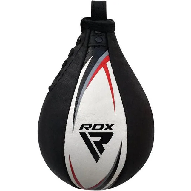 Пневмогруша боксерська RDX шкіра 26 см біла червона