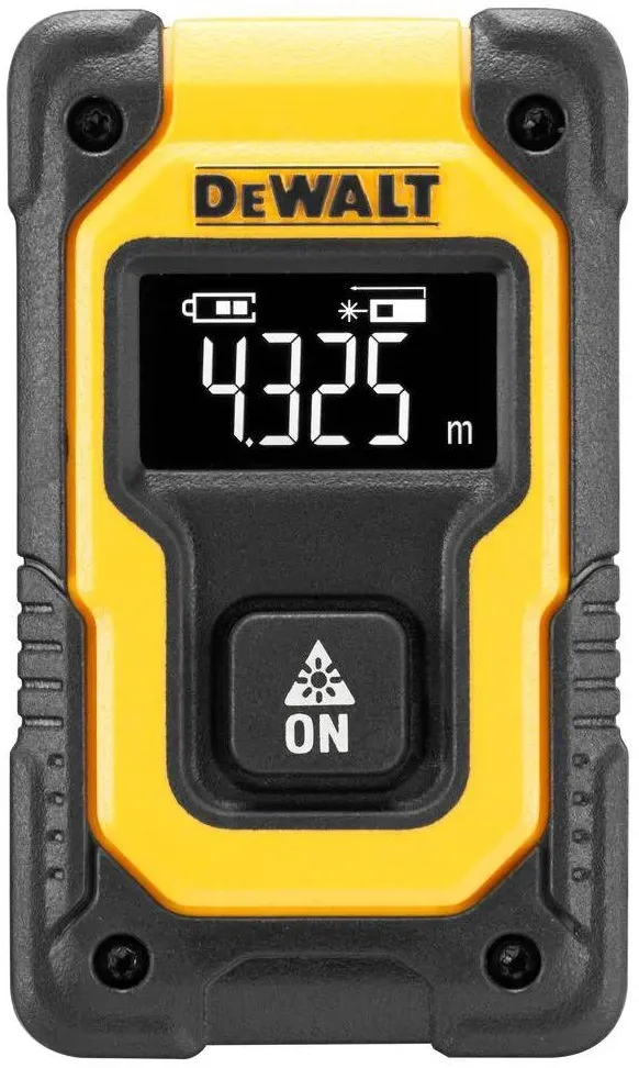 Лазерний далекомір DeWalt Li-ion 16м з точністю +/- 6мм, клас захисту IP54, вага 0.1кг.