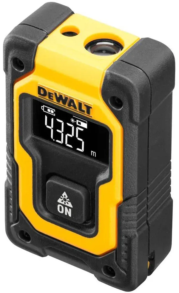 Лазерний далекомір DeWalt Li-ion 16м з точністю +/- 6мм, клас захисту IP54, вага 0.1кг.