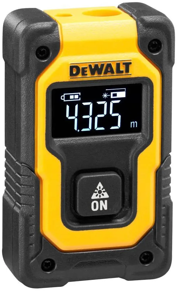 Лазерний далекомір DeWalt Li-ion 16м з точністю +/- 6мм, клас захисту IP54, вага 0.1кг.