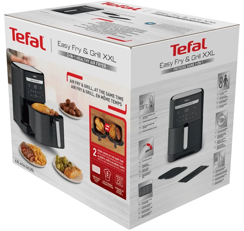 Мультипіч Tefal пластик 6,5 л чорна 1830 Вт сенсорне керування 8 програм