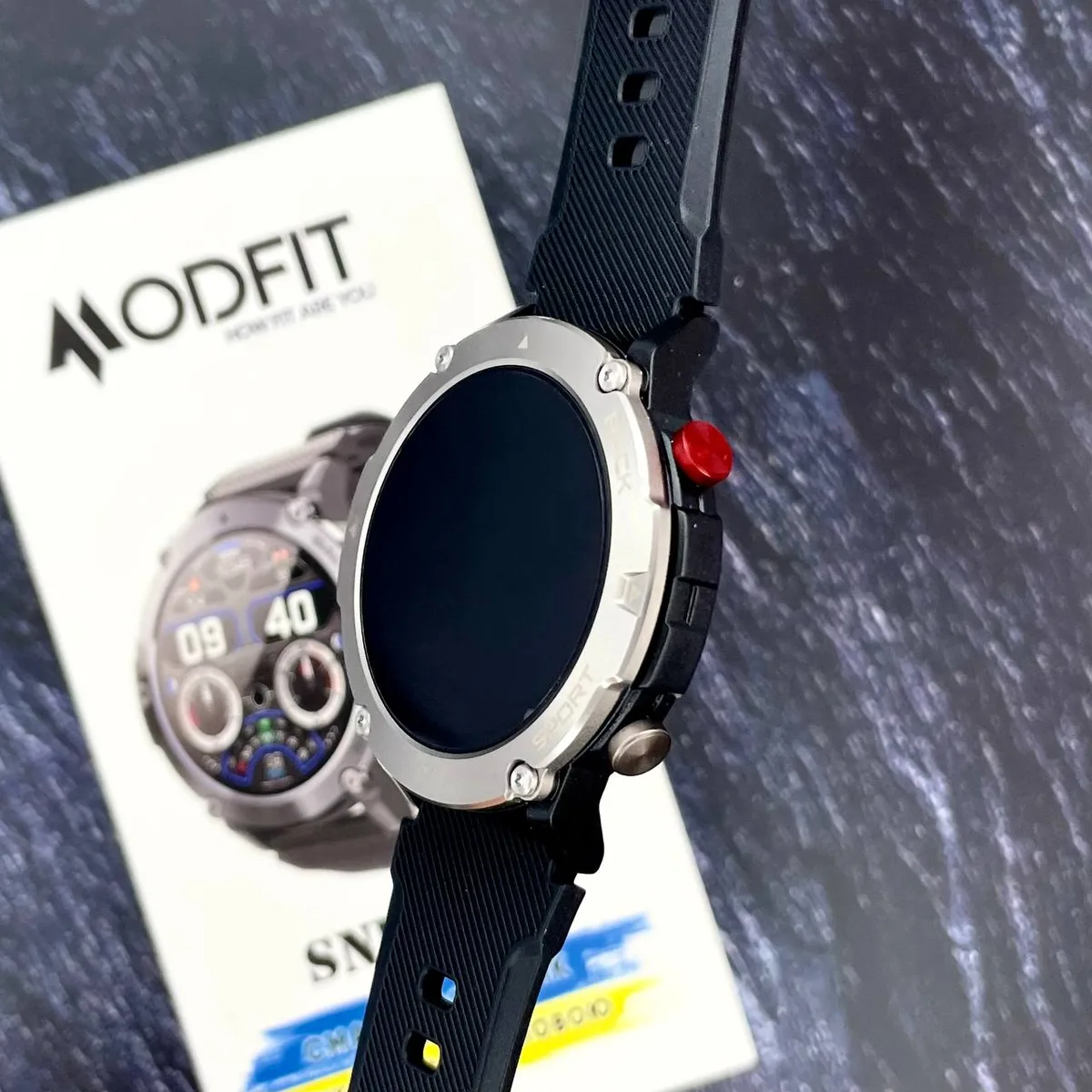 Розумні годинники Modfit сталь 36 мм чорні сріблясті