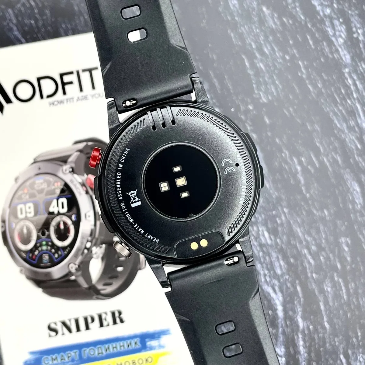Розумні годинники Modfit сталь 36 мм чорні сріблясті