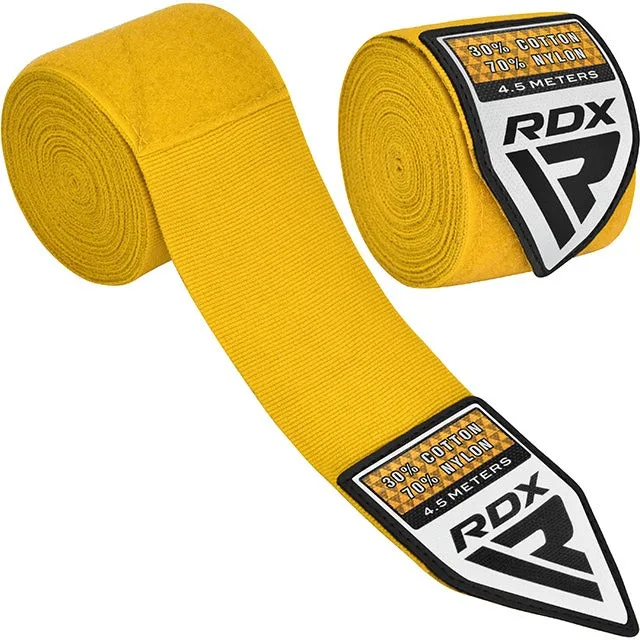 Бинти для боксу RDX бавовна 4,5 м жовті