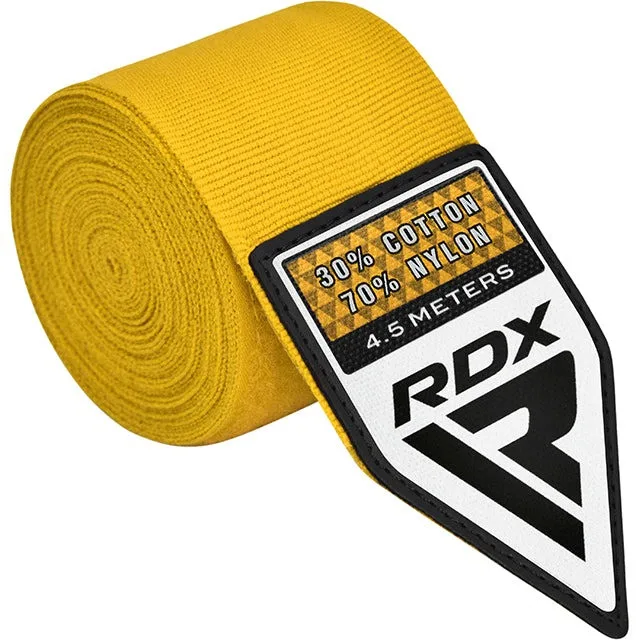 Бинти для боксу RDX бавовна 4,5 м жовті