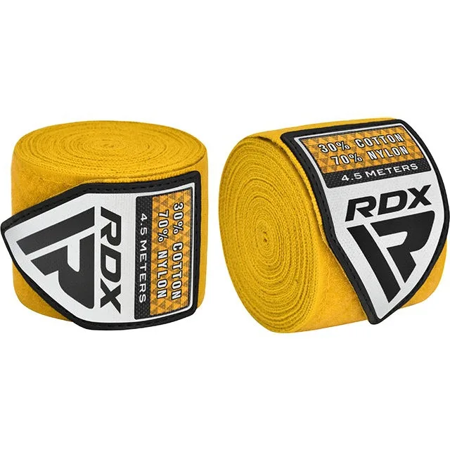 Бинти для боксу RDX бавовна 4,5 м жовті