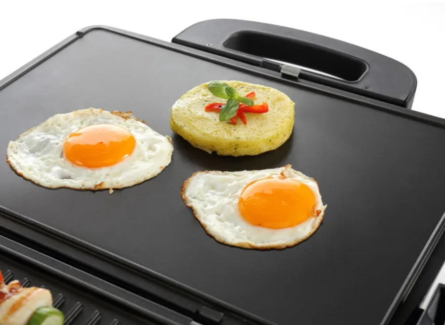 Прижимный гриль Gorenje 1800 Вт, 4 температурных режима, съемные пластины, открытие на 180°, металлический корпус, графитовый цвет