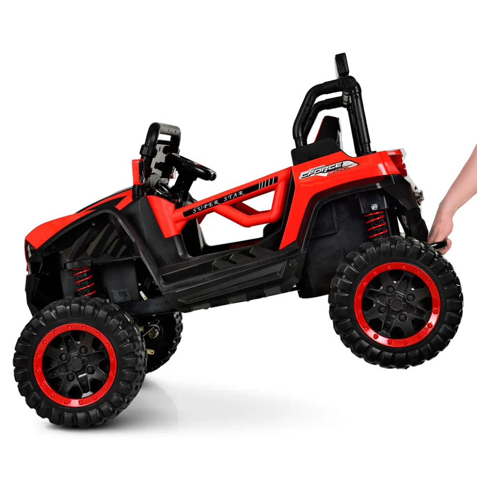 Электромобиль детский Bambi Racer кожа 126х97х85 см коричневый