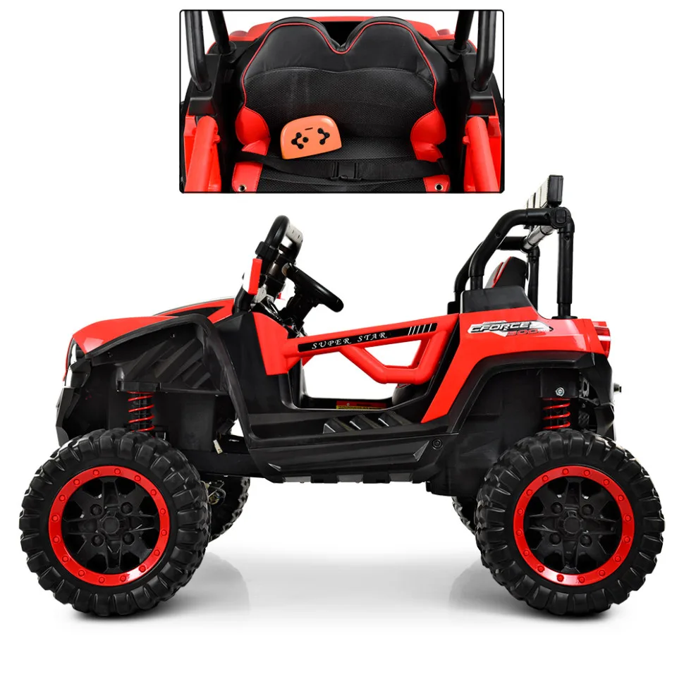 Электромобиль детский Bambi Racer кожа 126х97х85 см коричневый