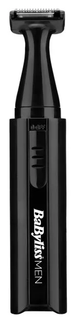 Машинка для стрижки Babyliss, аккумуляторная и сетевая, с вибрационным мотором, одной насадкой, триммером, кейсом, титановым покрытием, черного цвета.