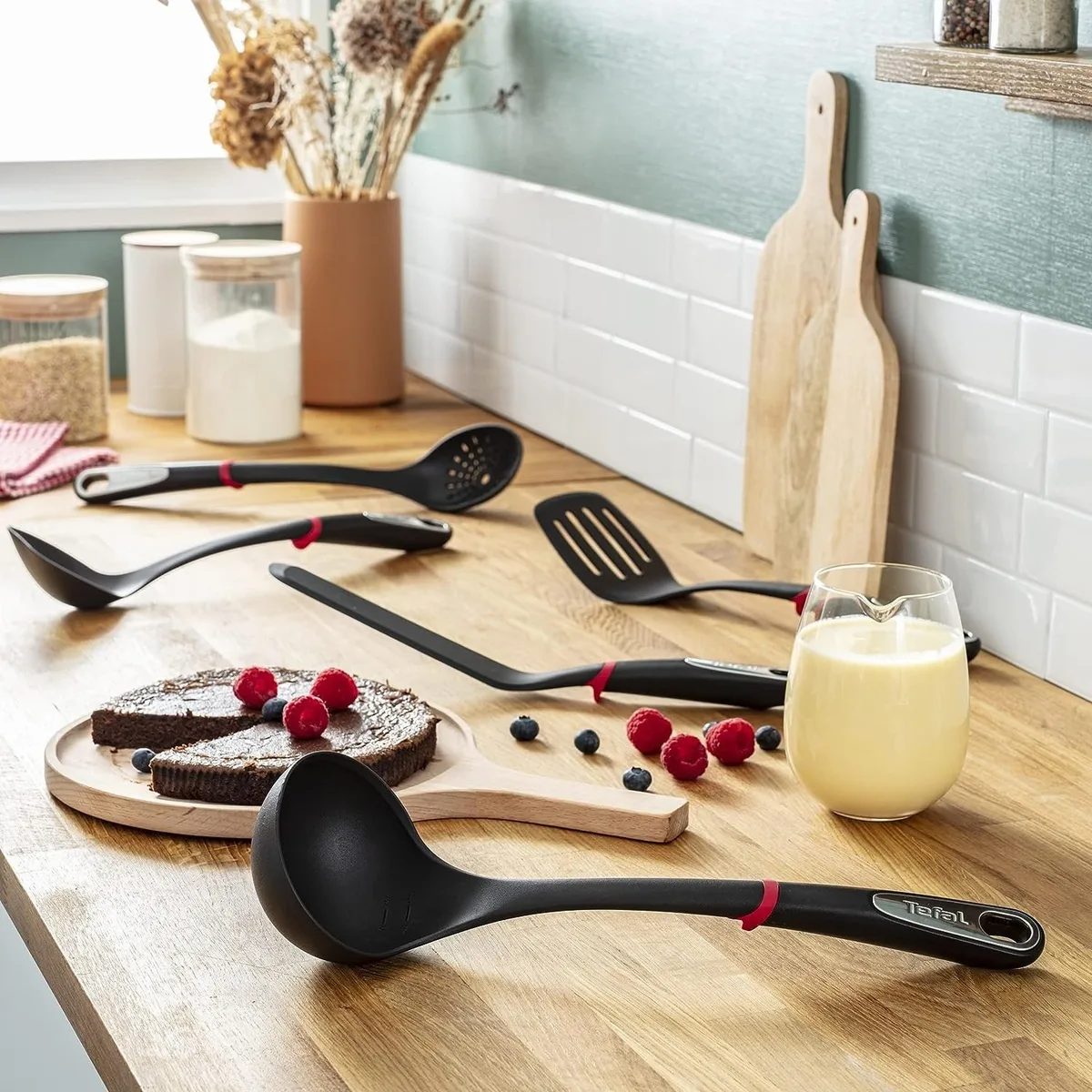 Лопатка для блинов Tefal Ingenio, нейлоновая, пластиковая, черная