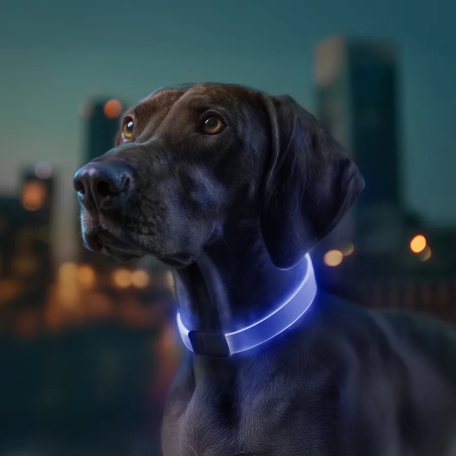 Нашийник WAUDOG LED RGB 60x2,5 см пластик червоний зелений синій