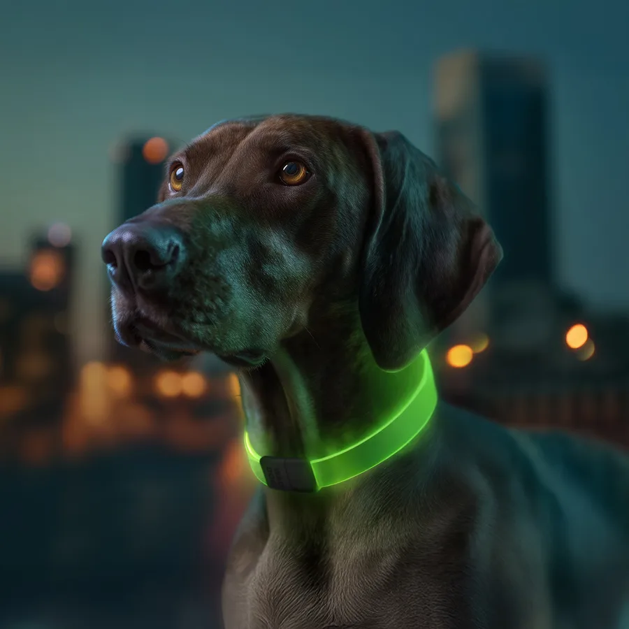 Нашийник WAUDOG LED RGB 60x2,5 см пластик червоний зелений синій