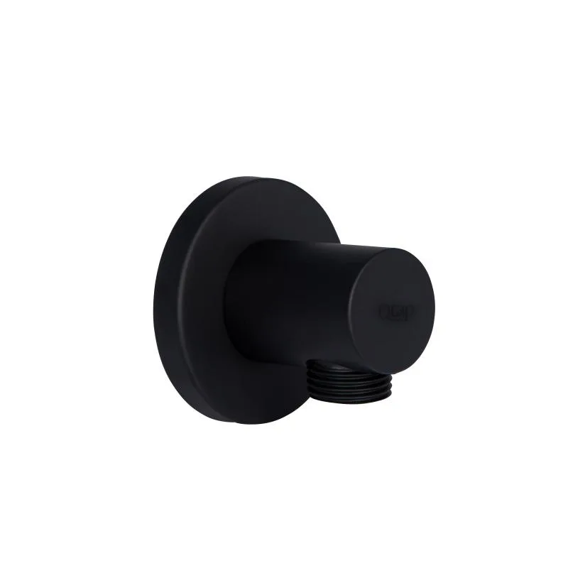 Підключення шланга Qtap B030 1/2" латунь чорне матове для настінного монтажу