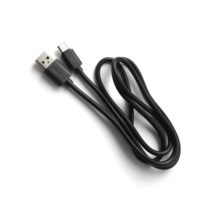 Мережевий зарядний пристрій WALKER пластик 67х47х25 мм чорний 2USB 2.1A Type-C