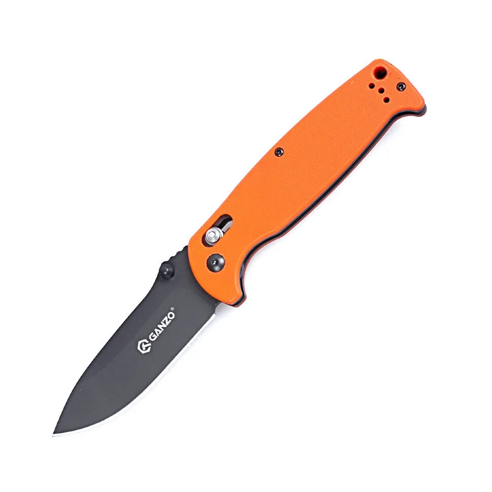 Ніж складаний Ganzo 440C 89 мм помаранчевий G10 150 г