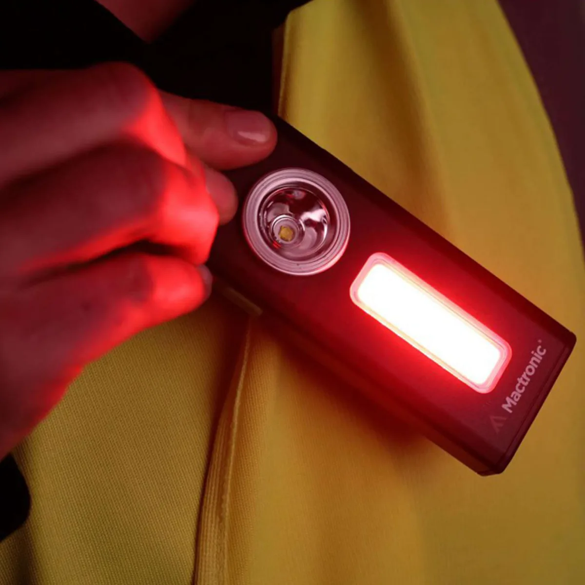 Ліхтар Mactronic професійний 500 Lm білий червоний зелений алюмінієвий USB Rechargeable