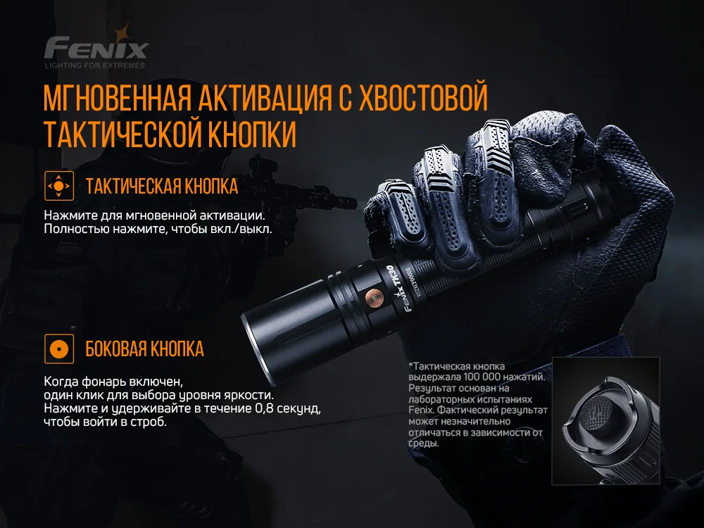 Ліхтар ручний лазерний Fenix алюміній 158х26х32 мм білий