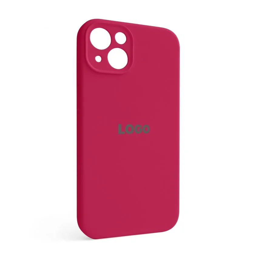 Чохол Silicone Case для Apple iPhone 13 силіконовий червоний закрита камера
