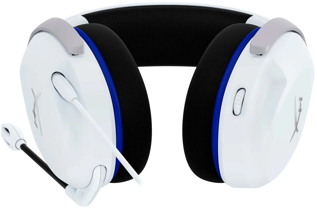 Гарнітура HyperX дротова повнорозмірна біло-синя 1,3 м для PS5 PS4