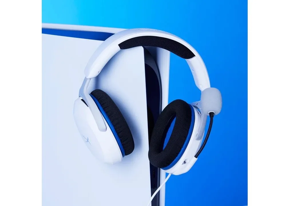 Гарнітура HyperX дротова повнорозмірна біло-синя 1,3 м для PS5 PS4