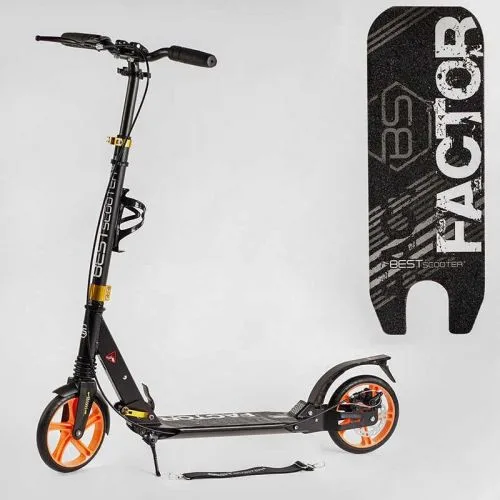 Самокат алюмінієвий Best Scooter з ручним дисковим гальмом 200мм колеса для дітей та дорослих міський транспорт