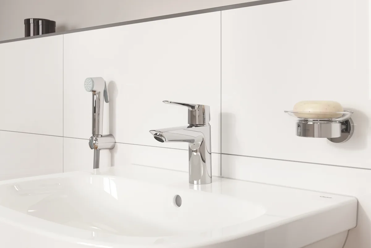 Мильница Grohe металл 58х125х125 мм стальной глянцевый