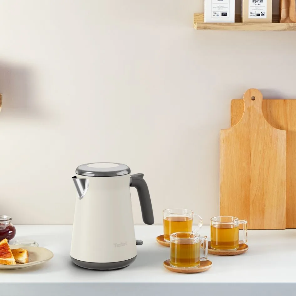 Електричний чайник Tefal Collection 1.68л, Strix, нержавіюча сталь, кремовий.