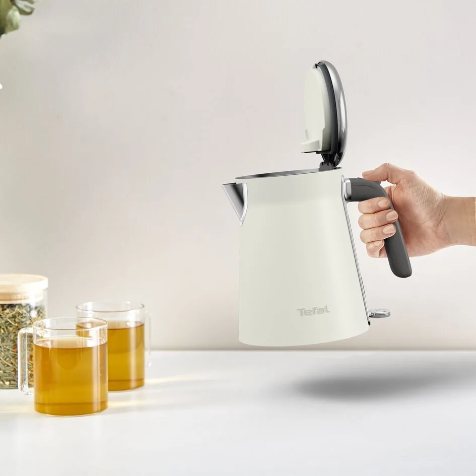 Електричний чайник Tefal Collection 1.68л, Strix, нержавіюча сталь, кремовий.