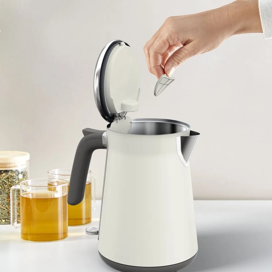 Електричний чайник Tefal Collection 1.68л, Strix, нержавіюча сталь, кремовий.