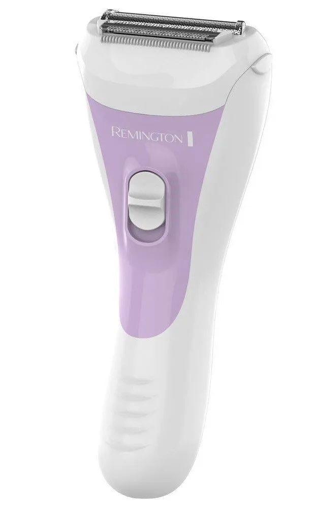 Електрична бритва Remington сіткова SmoothSilky, АААx2, для сухого та вологого гоління, жіночий тример, біло-фіолетового кольору.