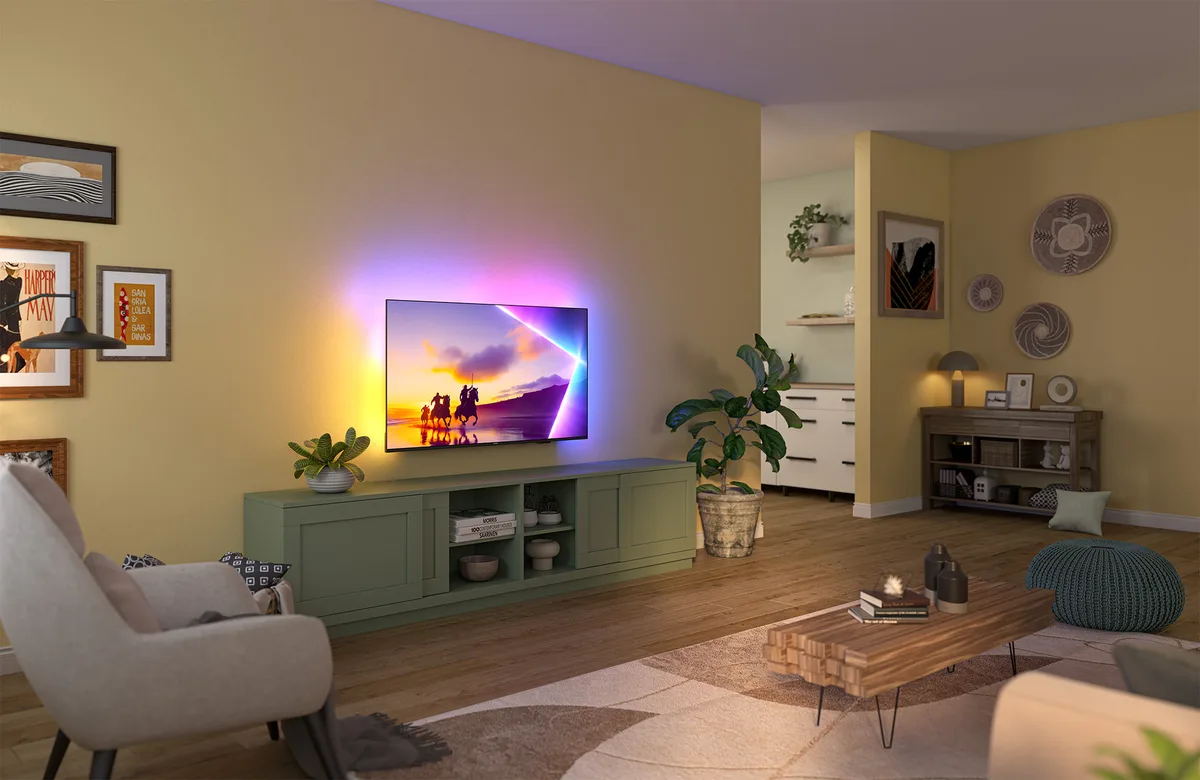 Телевізор 65" Philips QLED 4K 60Hz Smart Titan OS Black Ambilight