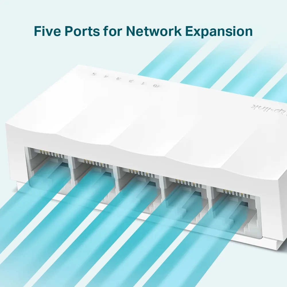 Комутатор TP-Link 5 портовий 10/100 Мбіт/с некерований настільний чорний