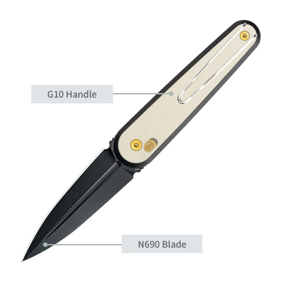 Складаний ніж SRM N690 76 мм G10 білий