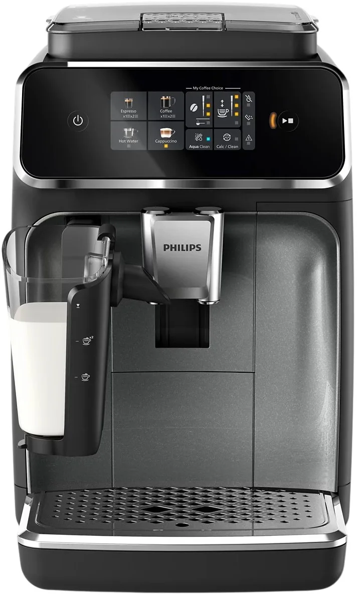 Кавоварка Philips Series 2300 LatteGo, 1.8л, для зернової та меленої кави, автоматичне приготування капучино, з дисплеєм, 4 авторс