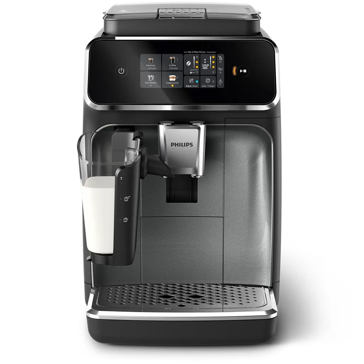 Кавоварка Philips Series 2300 LatteGo, 1.8л, для зернової та меленої кави, автоматичне приготування капучино, з дисплеєм, 4 авторс